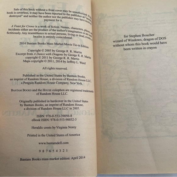 A Feast for Crows Games Of Thrones By George RR Martin Paperback Book - Picture 4 of 8